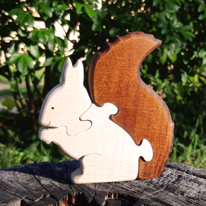 Ecureuil 3 pieces puzzle